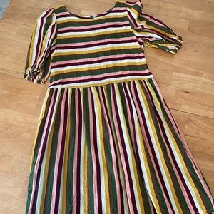 Multi colored striped dress